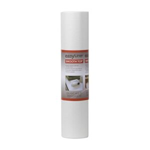 smooth top easyliner for cabinets & drawers - easy to install & cut to fit - shelf paper & drawer liner for ktichen & pantry - non adhesive - non slip shelf liner - 20 in. x 24ft. - white