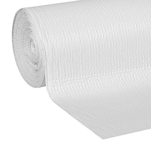 Smooth Top EasyLiner for Cabinets & Drawers - Easy to Install & Cut to Fit - Shelf Paper & Drawer Liner for Ktichen & Pantry - Non Adhesive - Non Slip Shelf Liner - 20 in. x 24ft. - White