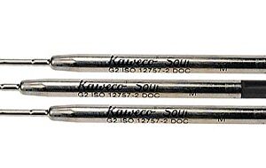 Kaweco G2 Ballpoint Pen Refills 1.0 Black Pack of 3 I 3 Pieces 1.0 Refill Black for Kaweco Ball Pen I Pen Refill I Refill for Multicoloured Pen I Various Line Widths and Colours