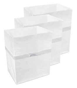 clean cubes 4 gallon trash cans & recycle bins for sanitary garbage disposal. disposable containers for parties, events, recycling, and more. 3 pack (white)
