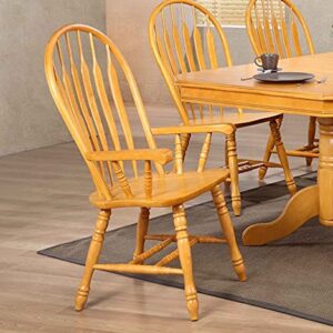 Sunset Trading Comfort Dining Arm Chair, 41", Light Oak