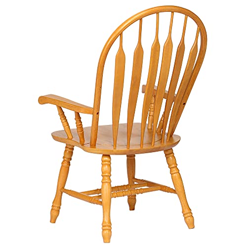 Sunset Trading Comfort Dining Arm Chair, 41", Light Oak