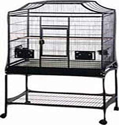 A&E Cage Company MA3221FL Platinum Elegant Style Flight Bird Cage with Stand Gray, 32 by 21 by 61"