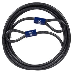 brinks - 15 ft x 3/8" flexible steel loop cable - heavy duty vinyl wrap for corrosion protection