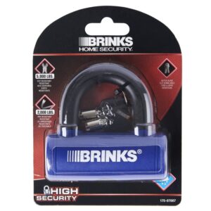 BRINKS - 3 7/8” Mini U-Bar Lock - Weather Resistant and Pick Resistant Bike Lock, Blue