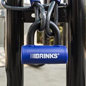 BRINKS - 3 7/8” Mini U-Bar Lock - Weather Resistant and Pick Resistant Bike Lock, Blue