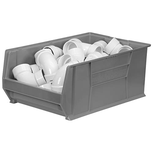 Akro-Mils 30290 Super-Size AkroBin Heavy Duty Stackable Storage Bin Plastic Container, (30-Inch L x 18-Inch W x 12-Inch H), Gray, (1-Pack)