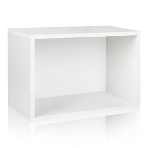 way basics display shelf bookcase (tool-free assembly), white