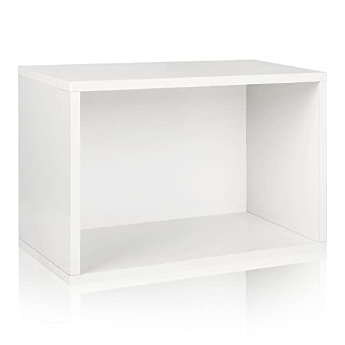 Way Basics Display Shelf Bookcase (Tool-Free Assembly), White