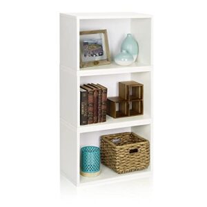 Way Basics Display Shelf Bookcase (Tool-Free Assembly), White