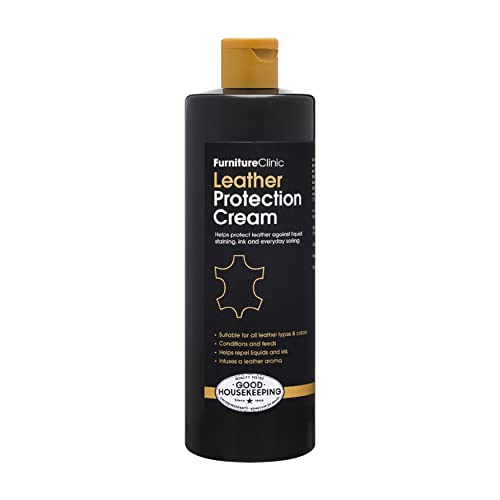 Furniture Clinic Leather Protection Cream | Leather Conditioner & Protector for Car Seats, Leather Furniture, Shoes, & More, 8.5oz/ 250ml