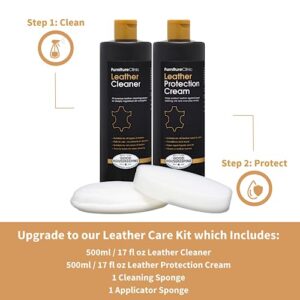 Furniture Clinic Leather Protection Cream | Leather Conditioner & Protector for Car Seats, Leather Furniture, Shoes, & More, 8.5oz/ 250ml