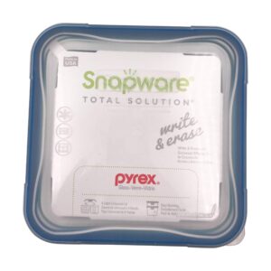 snapware 4-cup total solution square food storage container, glass