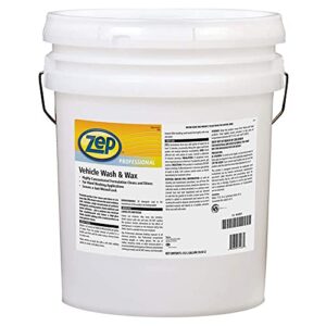 zep vehicle wash and wax - 5 gallon (1 bucket) 1041582 - leaves a waxed, shiny, like new surface