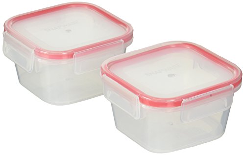 Snapware Airtight Plastic Food Storage Container (4-Piece, 1.3-Cup Containers, BPA Free, Meal Prep, Leak-Proof, Microwave, Freezer and Dishwasher Safe)