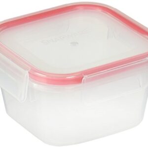 Snapware Airtight Plastic Food Storage Container (4-Piece, 1.3-Cup Containers, BPA Free, Meal Prep, Leak-Proof, Microwave, Freezer and Dishwasher Safe)