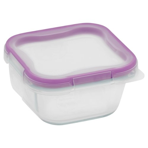 Snapware 1-Cup Total Solution Square Food Storage Container, Glass