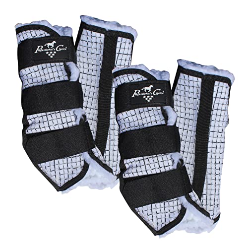 Professional's Choice Fly Boots | Gray & Black | Large Size 12.5 x 0.25 x 14 Inches | 4 Pack