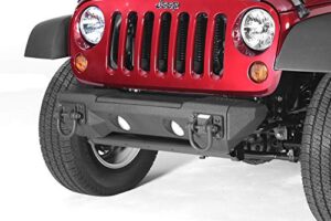 rugged ridge all terrain bumper, front | stubby, modular, steel, textured black | 11542.02 | fits 2007-2018 jeep wrangler jk