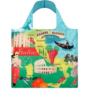 loqi urban italy reusable shopping bag, multicolored