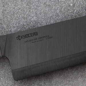 Kyocera Advanced Ceramic LTD Series Nakiri Knife with Handcrafted Pakka Wood Handle, 6-Inch, Black Blade