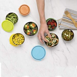 U Konserve Stainless Steel Round Food-Storage Lunch Container 9oz - Clear Airtight Lid - Dishwasher Safe - BPA Free - Reduce Waste at Home and On the Go