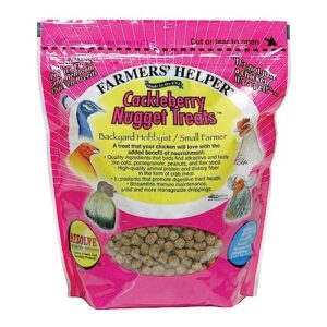 c&s farmers helper crackleberry specially formulated high protein flavored nuggle treat for poultry and game birds such as chickens, turkeys