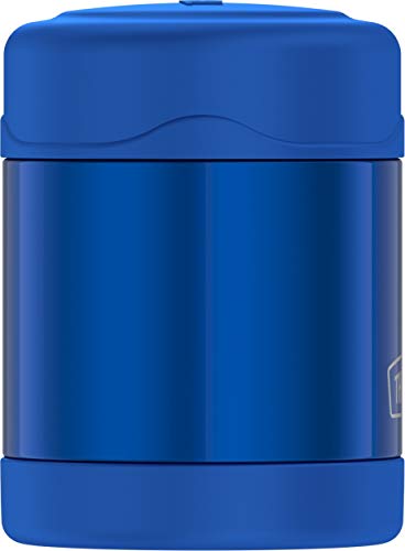 THERMOS FUNTAINER 10 Ounce Stainless Steel Vacuum Insulated Kids Food Jar, Blue