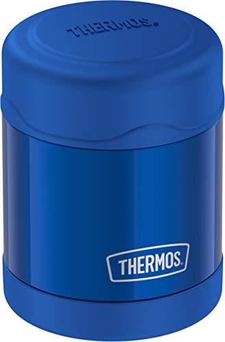 THERMOS FUNTAINER 10 Ounce Stainless Steel Vacuum Insulated Kids Food Jar, Blue