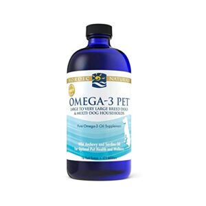 Nordic Naturals Omega-3 Pet, Unflavored - 16 oz - 1518 mg Omega-3 Per Teaspoon - Fish Oil for Large to Very Large Dogs with EPA & DHA - Promotes Heart, Skin, Coat, Joint, & Immune Health