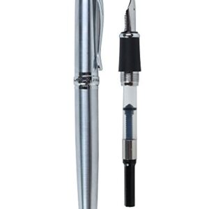 Gullor Advanced Full Silvery Mat Fountain Pen Jinhao X750 Broad 18kgp Best Metal Pen