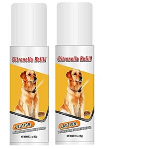 downtown pet supply citronella refill canisters to control dog barking, no bark, anti bark collar - 6.2 oz - two pack