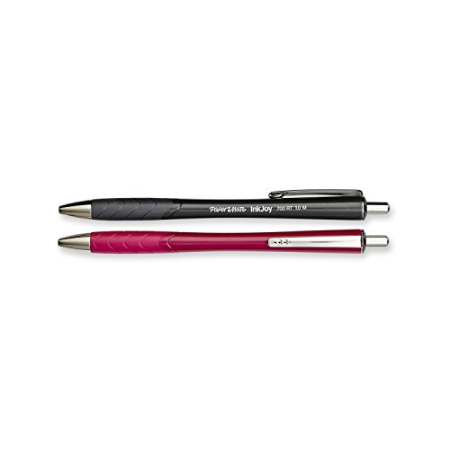 Paper Mate InkJoy 700RT Retractable Ballpoint Pen, Medium Point, Fashion Barrel/Black Ink, 2-Pack (1862435)