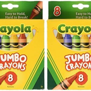 Crayons Jumbo 8ct Peggable Tuck Box [Set of 2], 3 years & up