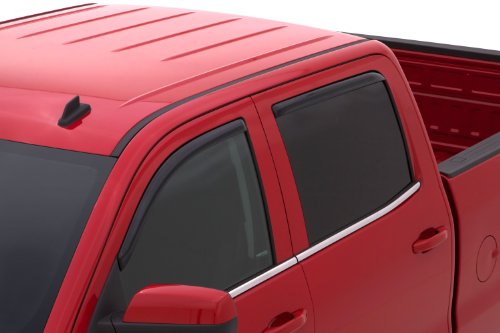 Lund 184536 Ventvisor Elite Side Window Defectors, 4-Piece Set for 2014-2018 Silverado & Sierra 1500; 2015-2018 Silverado & Sierra 2500 HD, 3500 HD | Fits Crew Cab