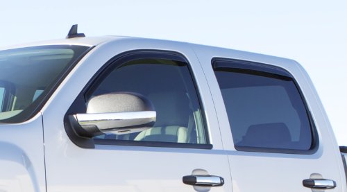 Lund 184536 Ventvisor Elite Side Window Defectors, 4-Piece Set for 2014-2018 Silverado & Sierra 1500; 2015-2018 Silverado & Sierra 2500 HD, 3500 HD | Fits Crew Cab