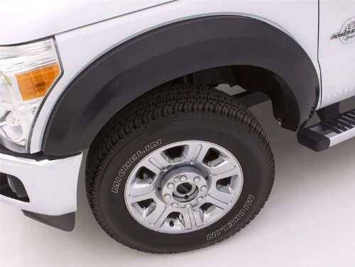 Lund EX311S Elite Series Black Extra Wide Style Standard Front and Rear Fender Flare - 4 Piece