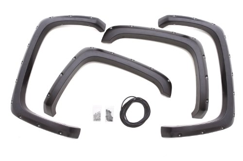 Lund RX106S Elite Series Black Rivet Style Standard Front and Rear Fender Flare - 4 Piece