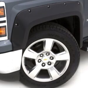 Lund RX106S Elite Series Black Rivet Style Standard Front and Rear Fender Flare - 4 Piece