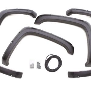 Lund RX106S Elite Series Black Rivet Style Standard Front and Rear Fender Flare - 4 Piece