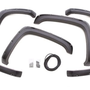 Lund RX312T Elite Series Black Rivet Style Textured Front and Rear Fender Flare - 4 Piece