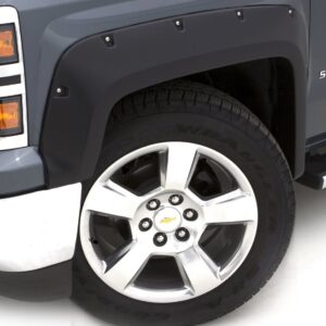 Lund RX312T Elite Series Black Rivet Style Textured Front and Rear Fender Flare - 4 Piece
