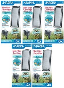 hagen 15-pack marina slim aquarium water filter with carbon plus ceramic cartridge
