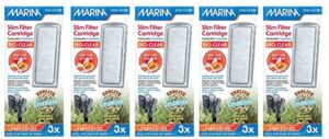 hagen 15-pack marina slim aquarium water filter with zeolite plus ceramic cartridge