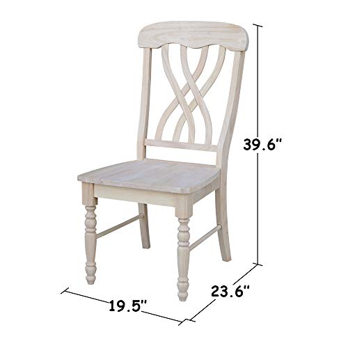 International Concepts Latticeback Chairs, Unfinished