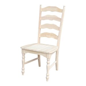 international concepts maine ladderback chairs, wood, set of 2