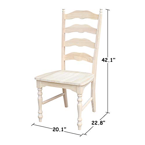 International Concepts Maine Ladderback Chairs, Wood, Set of 2