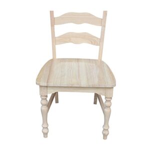 International Concepts Maine Ladderback Chairs, Wood, Set of 2