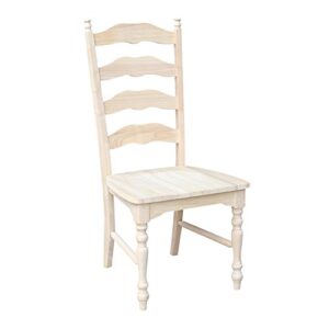 International Concepts Maine Ladderback Chairs, Wood, Set of 2