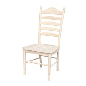 international concepts bedford ladderback dining chairs, unfinished